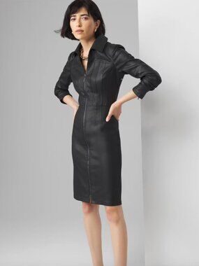 White House Black Market Coated Denim Dress